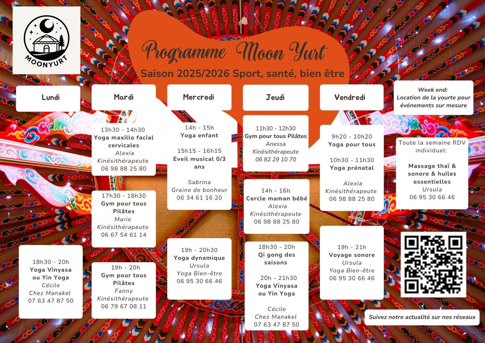 calendrier hebdomadaire